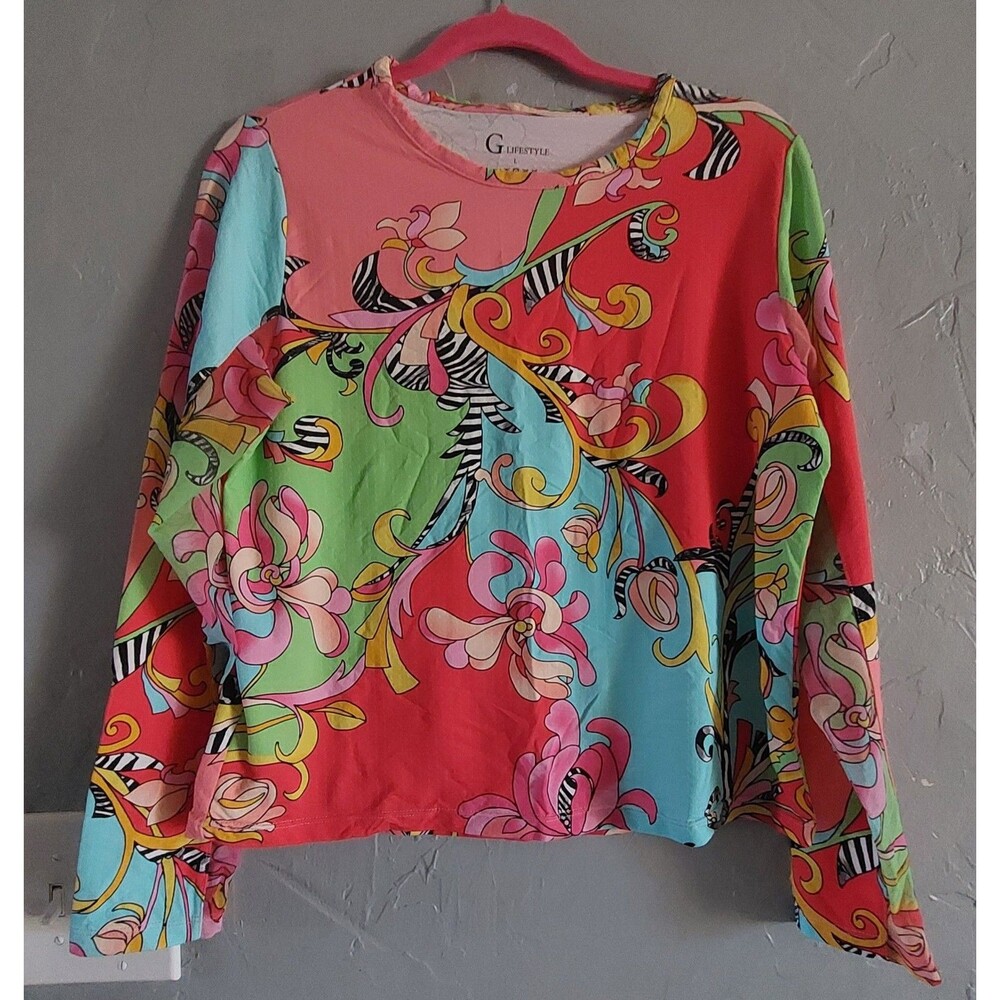 G LIFESTYLE  TOPS Pullover Women's L Nylon, Polyester, Spandex  ,Long Sleeve...